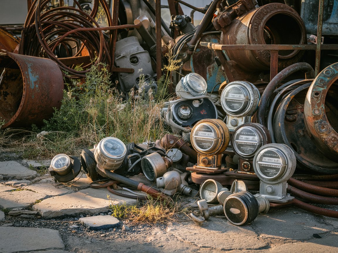 scrap metal water meter